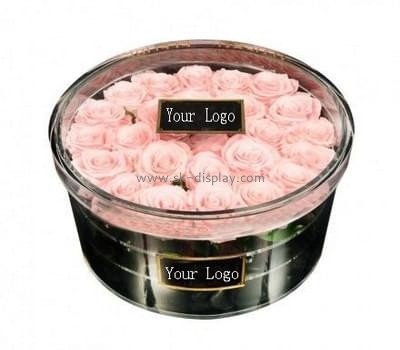 Acrylic factory customize acrylic rose box with lid DBS-240