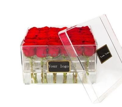 Acrylic suppliers customize acrylic flower boxes roses with lids  DBS-242