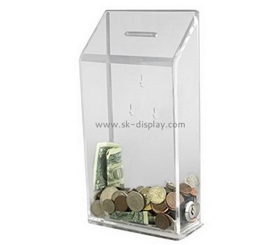 Perspex box manufacturers customize clear display cases plastic donation containers DBS-248