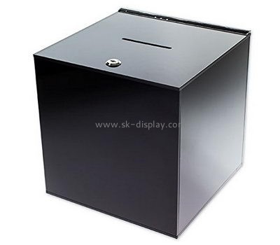 Display case manufacturers customize black acrylic plexiglass display box DBS-264