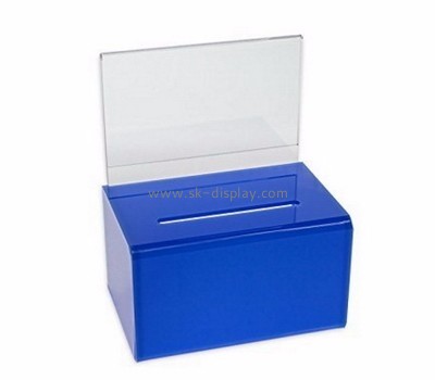 Acrylic display factory customize small acrylic donation boxes for sale DBS-271