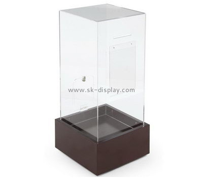 Acrylic plastic supplier customize acrylic rectangle locked ballot box DBS-275