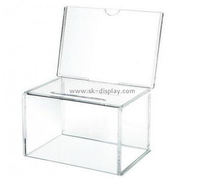 Acrylic boxes suppliers customize acrylic storage box fundraising boxes DBS-274