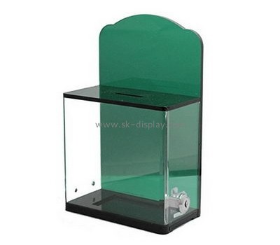 Acrylic box factory customize acrylic rectangular secure donation box DBS-279