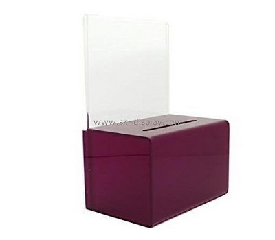 Acrylic display stand manufacturers customize acrylic box fundraising boxes DBS-283