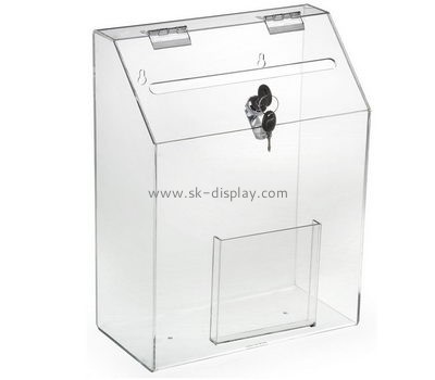 Display box manufacturers customize acrylic locked ballot display box with lid DBS-289