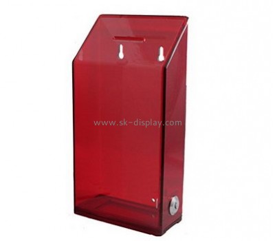 Acrylic box manufacturer customize floor standing clear acrylic storage suggestion box DBS-295