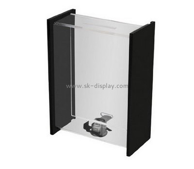 Acrylic box factory customize acrylic rectangular secure donation box DBS-294