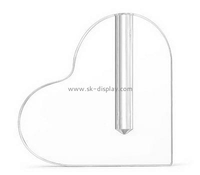 Acrylic factory customize clear acrylic block heart vase SOD-064
