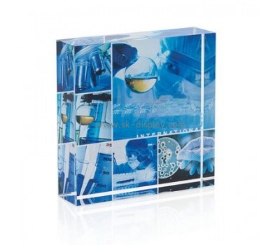 Acrylic display factory customize acrylic mounting photo frame block SOD-066