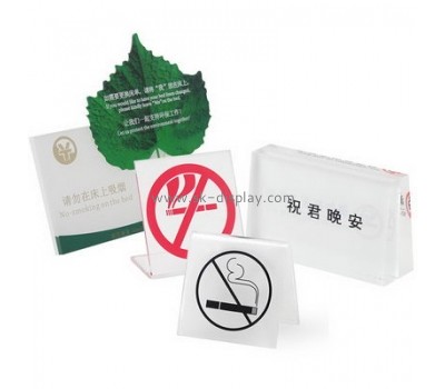 China acrylic manufacturer customized acrylic block no smoking sign SOD-144