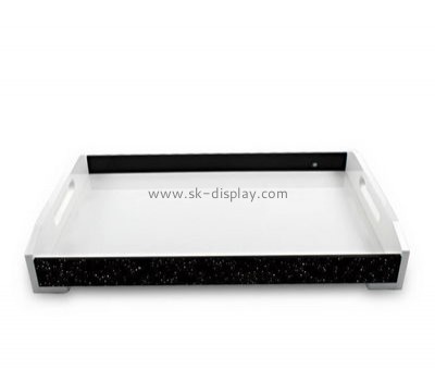 Acrylic display manufacturers customized perspex white serving tray SOD-159