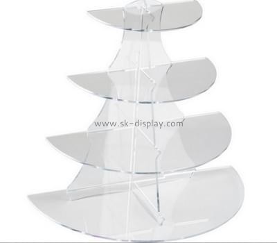 Acrylic display manufacturers customized 4 tier acrylic mini cake stand SOD-210