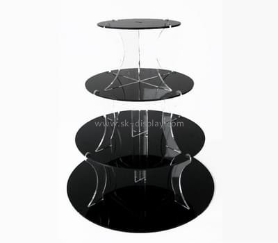 Acrylic products manufacturer customized 4 tier plastic acrylic mini cake stand SOD-211