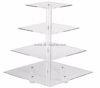 Perspex manufacturers customized tiered square acrylic cake stand SOD-212