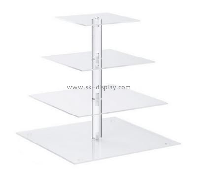 Plexiglass manufacturer customized 4 tier acrylic cake stand SOD-213