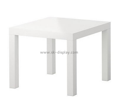 Acrylic display stand manufacturers customized square white coffee table AFS-125