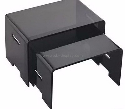 Acrylic items manufacturers customized black acrylic modern side table AFS-225