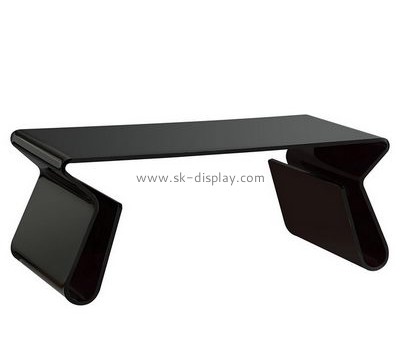 Lucite manufacturer customized black acrylic coffee table with storage AFS-246