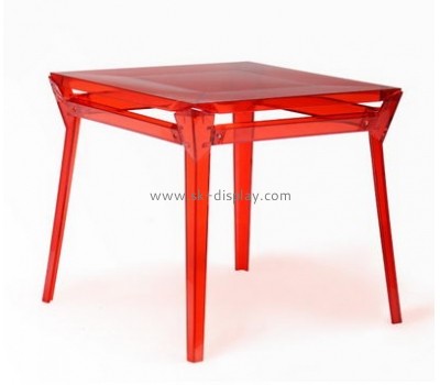 Lucite manufacturer customized red coffee table furniture AFS-271