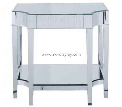 Acrylic items manufacturers customized acrylic side table with shelf AFS-282