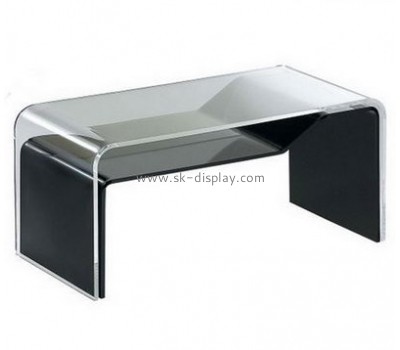 Acrylic factory customized modern acrylic black coffee table AFS-308