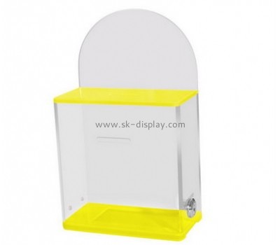 Acrylic display stand manufacturers custom raffle ticket collection ballot boxes DBS-321