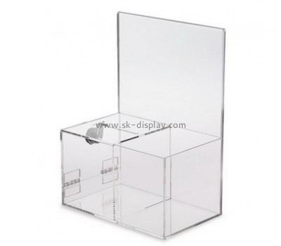 Plexiglass manufacturer custom plastic money donation box DBS-335