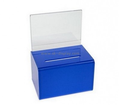 Plastic company custom plexiglass locking donation box DBS-355