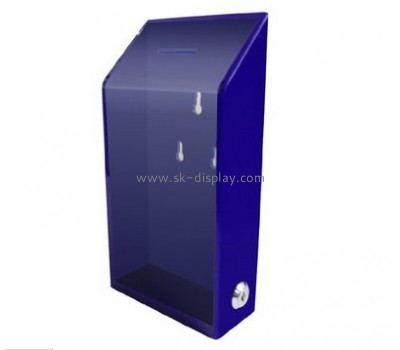 Acrylic display supplier custom plexiglass lockable donation box DBS-374