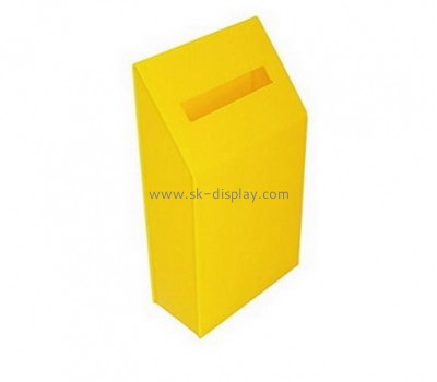 Acrylic factory custom fabrication cheap charity collection boxes DBS-380