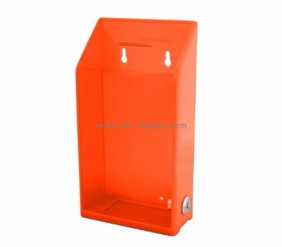 Acrylic products manufacturer custom plastic plexiglass money collection boxes for charity DBS-386