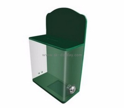 Acrylic plastic supplier custom plastic fabrication locking ballot box DBS-400