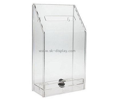 Acrylic products manufacturer custom design plastic ballot box DBS-417