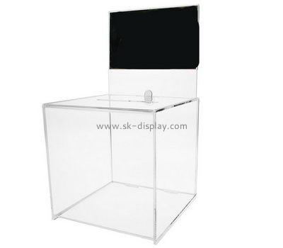 Display manufacturers custom design acrylic donation box DBS-444