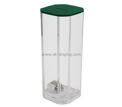 Acrylic items manufacturers custom clear acrylic ballot box with lock DBS-467