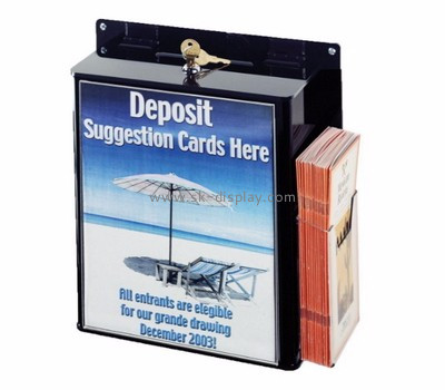 Donation box manufacturer custom black ballot box with sign holder DBS-471