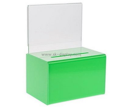 Plexiglass manufacturer custom locking suggestion donation box DBS-502