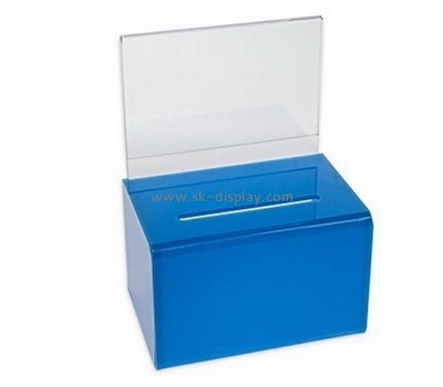 Plexiglass company custom acrylic donations boxes with lock DBS-504