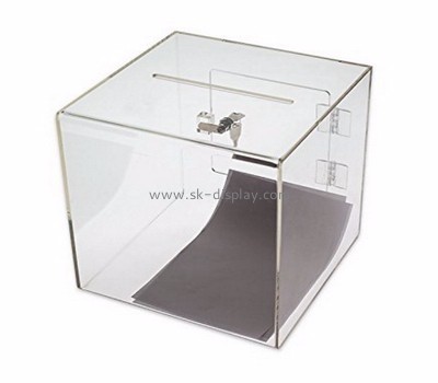 Plastic suppliers custom acrylic secure donation box DBS-511