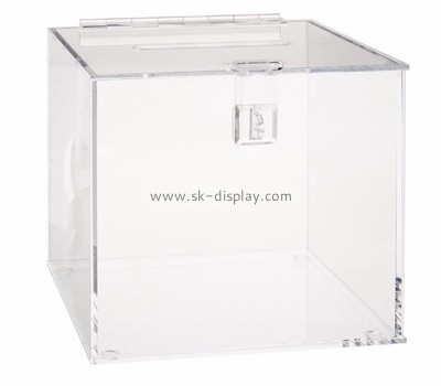Plastic manufacturers custom acrylic suggestion charity collection box DBS-509