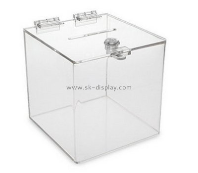 Acrylic supplier custom lucite charity donation boxes DBS-510