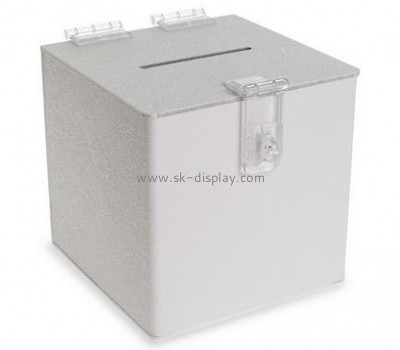Complete plastic fabricators custom acrylic charity boxes for sale DBS-520