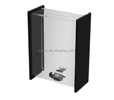 Acrylic items manufacturers custom lucite donation lock box DBS-534