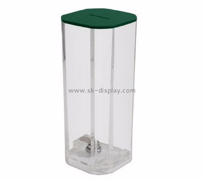 Display box manufacturer custom acrylic charity coin collection boxes DBS-537