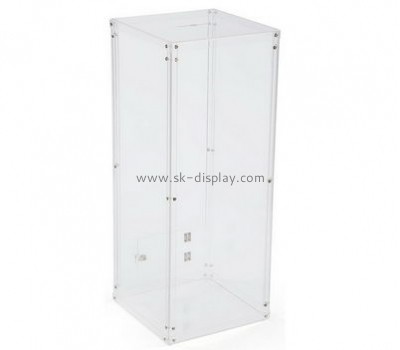 Acrylic products manufacturer custom large lucite donation box DBS-541