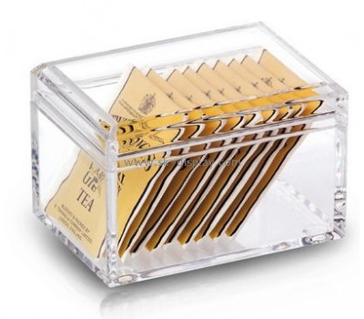 Plexiglass manufacturer custom acrylic tea bag storage box DBS-574