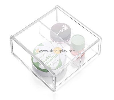 Clear acrylic supplier custom perspex acrylic makeup box DBS-583
