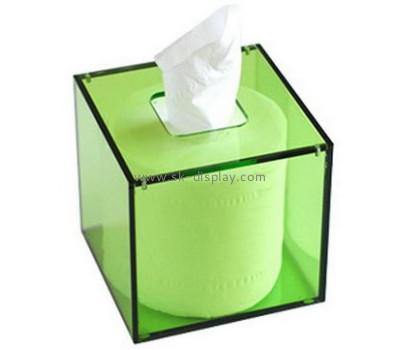 Acrylic manufacturers custom clear plastic tissue box holder DBS-643