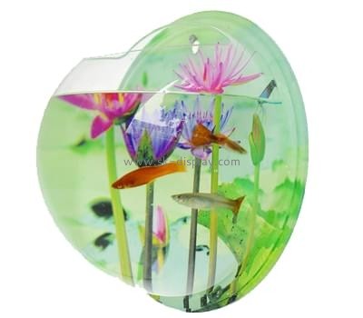 Acrylic products manufacturer custom wall mounted fish bowl SOD-338